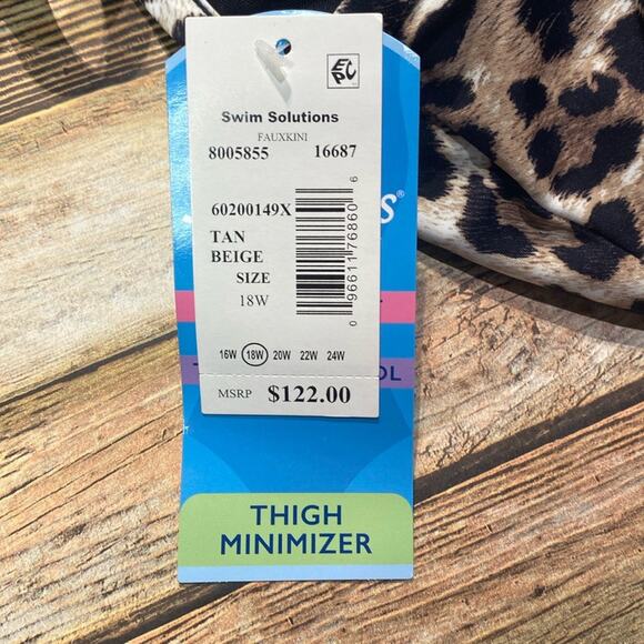 Swim Solutions Leopard One Piece Suit NWT - Picture 4 of 5